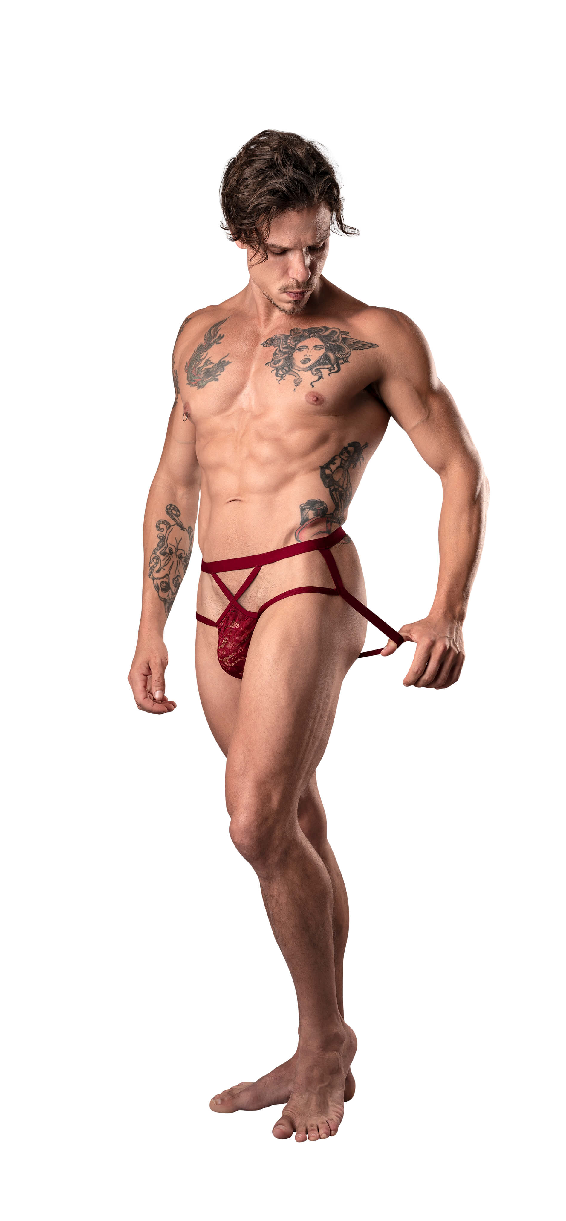 Male Power Lucifer Lace Strappy Jock