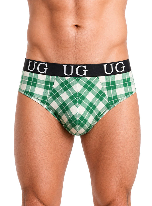 Cozy Country Style Plaids Fit Brief