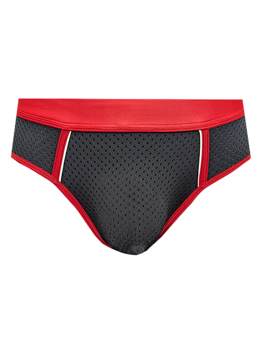 Black Stretch Mesh Brief