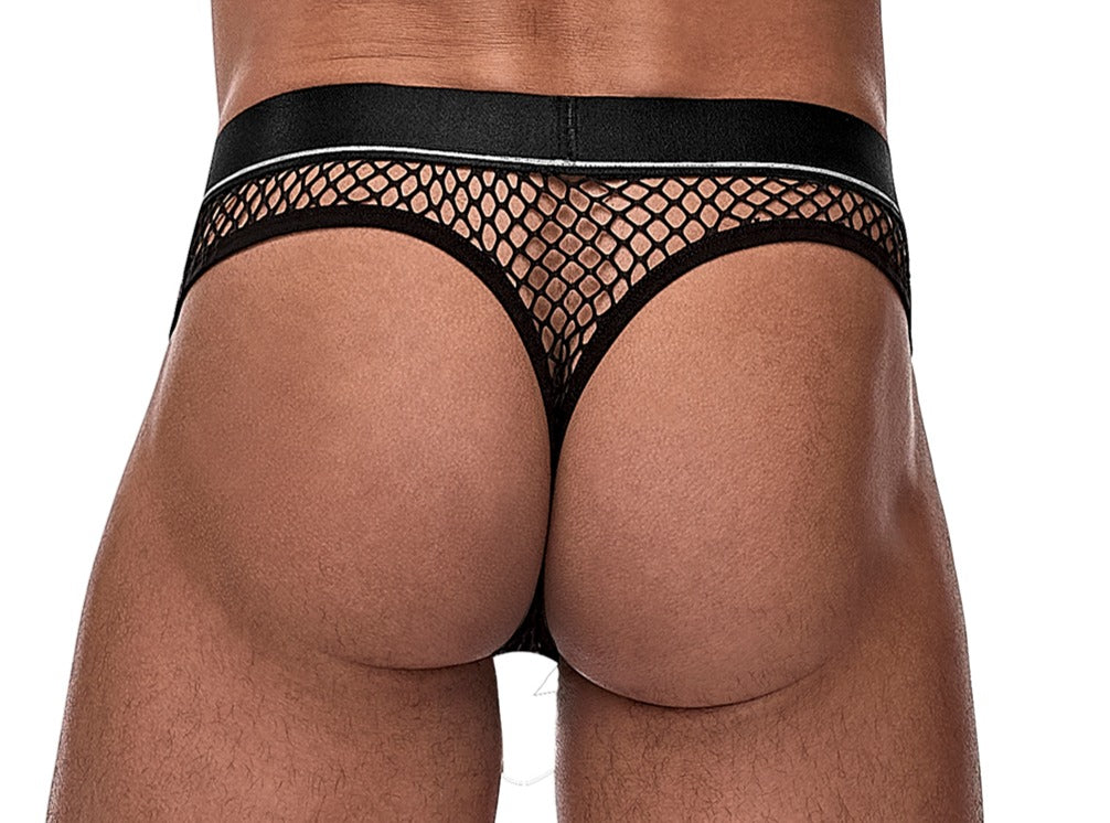 COCK RING THONG - black back