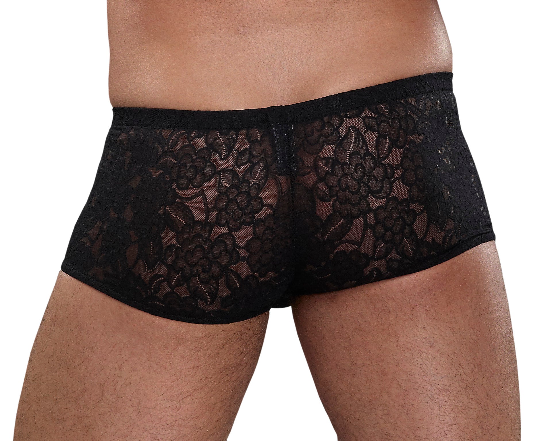 Stretch Lace Mini Short - black back