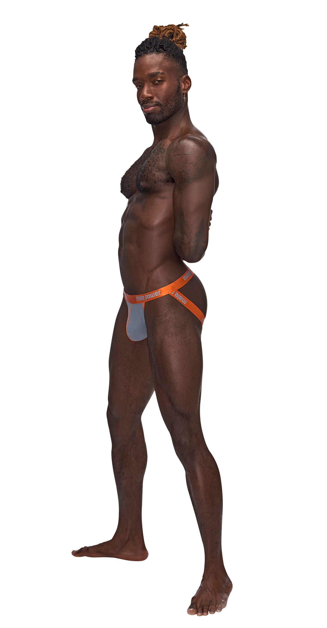 From the Casanova collection by Male Power, the Uplift Jock features a boosting uplift pouch,  color cordinating trim and plush satin finish branded waistband and legbands.    Ultra soft stretch fine ribbed fabric, spandex trim, satin finished, plush elastic branded waist and leg bands 