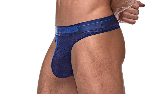 DIAMOND MESH BONG THONG - side view