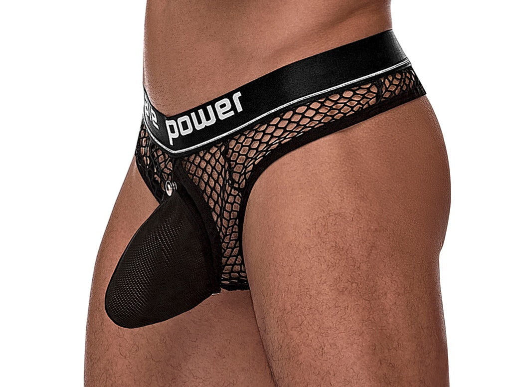 COCK RING THONG - black side