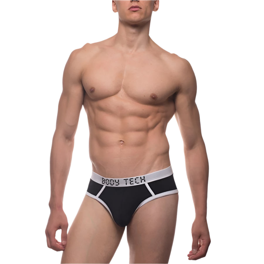 Body Tech Brief Underwear in Black - Front
