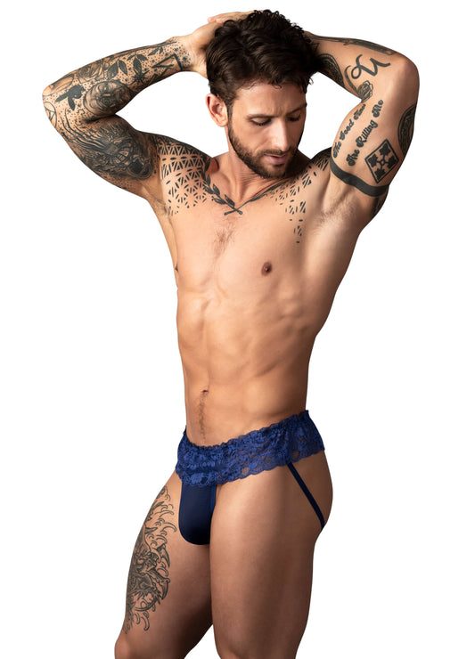 Male Power Sassy Lace Skirt Jock