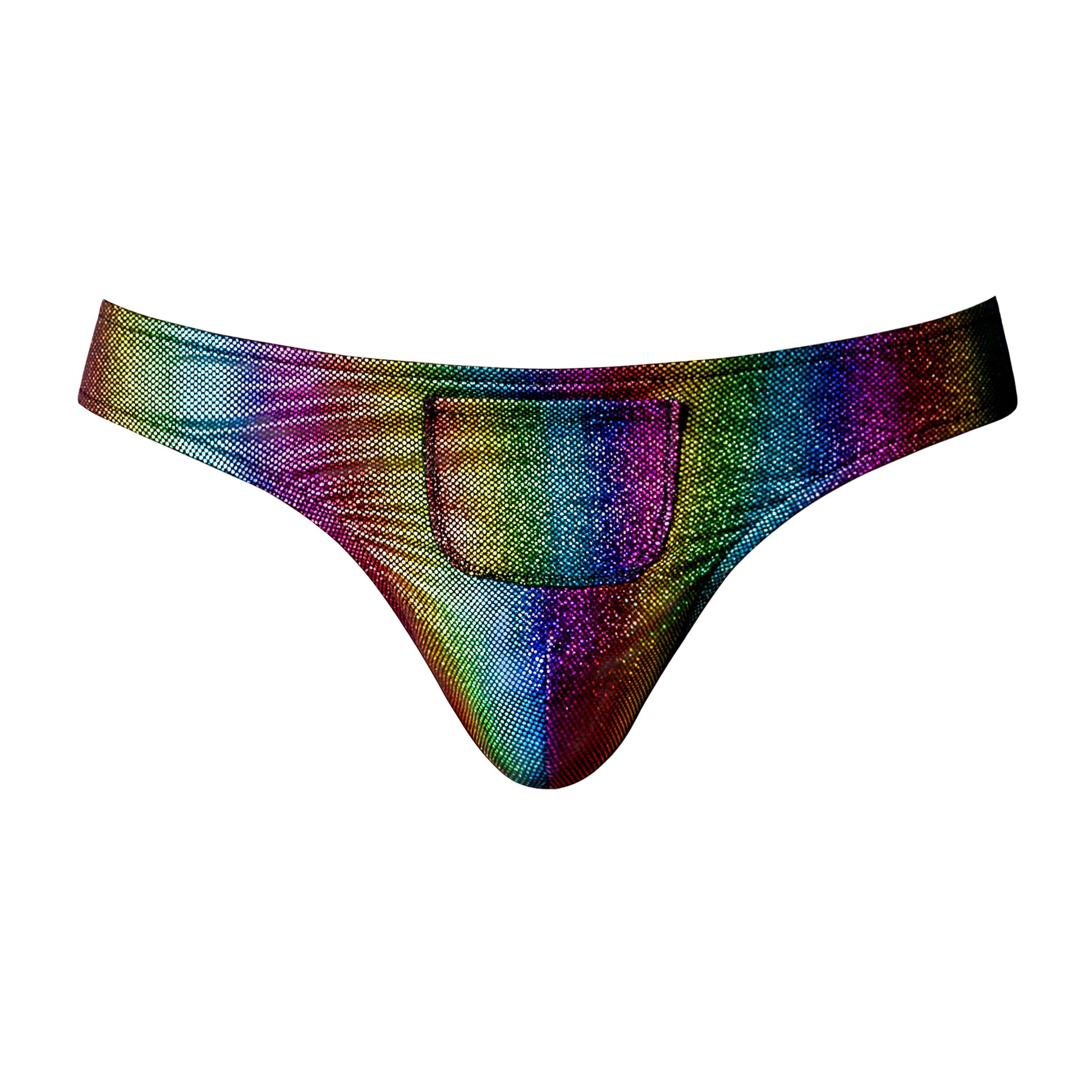 Thong with Front Condom Pouch by Male Power 