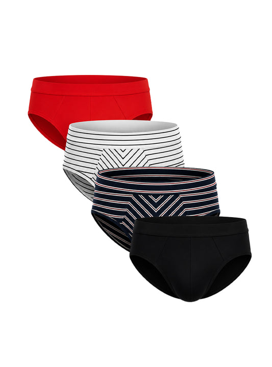 Assorted Cotton Brief - 4 Pieces Pack