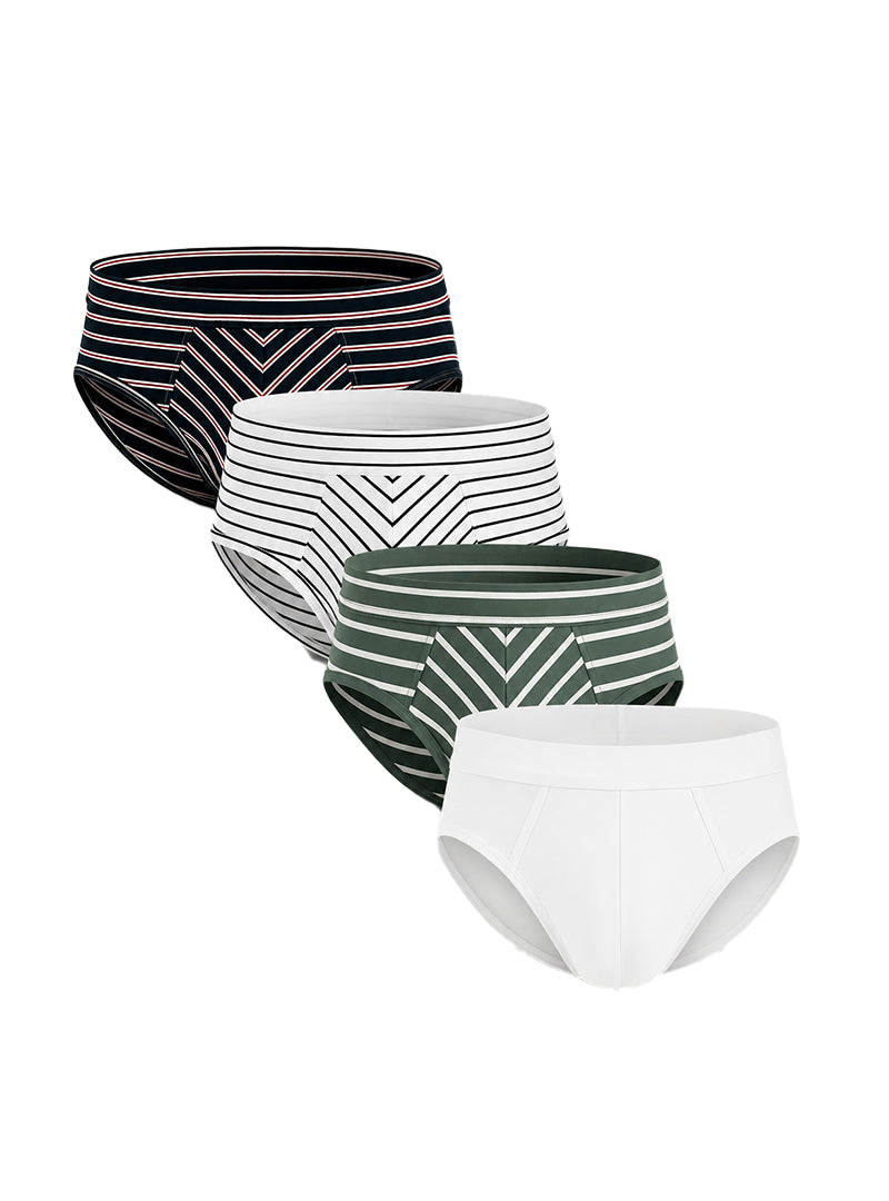 Assorted Cotton Brief - 4 Pieces Pack