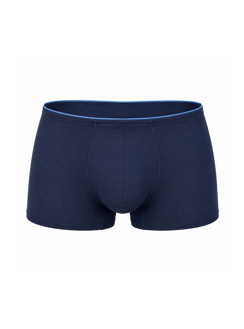 Navy Undergear Essential Exposed Elastic Trunk Front