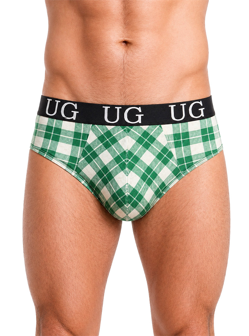 Cozy Country Style Plaids Fit Brief