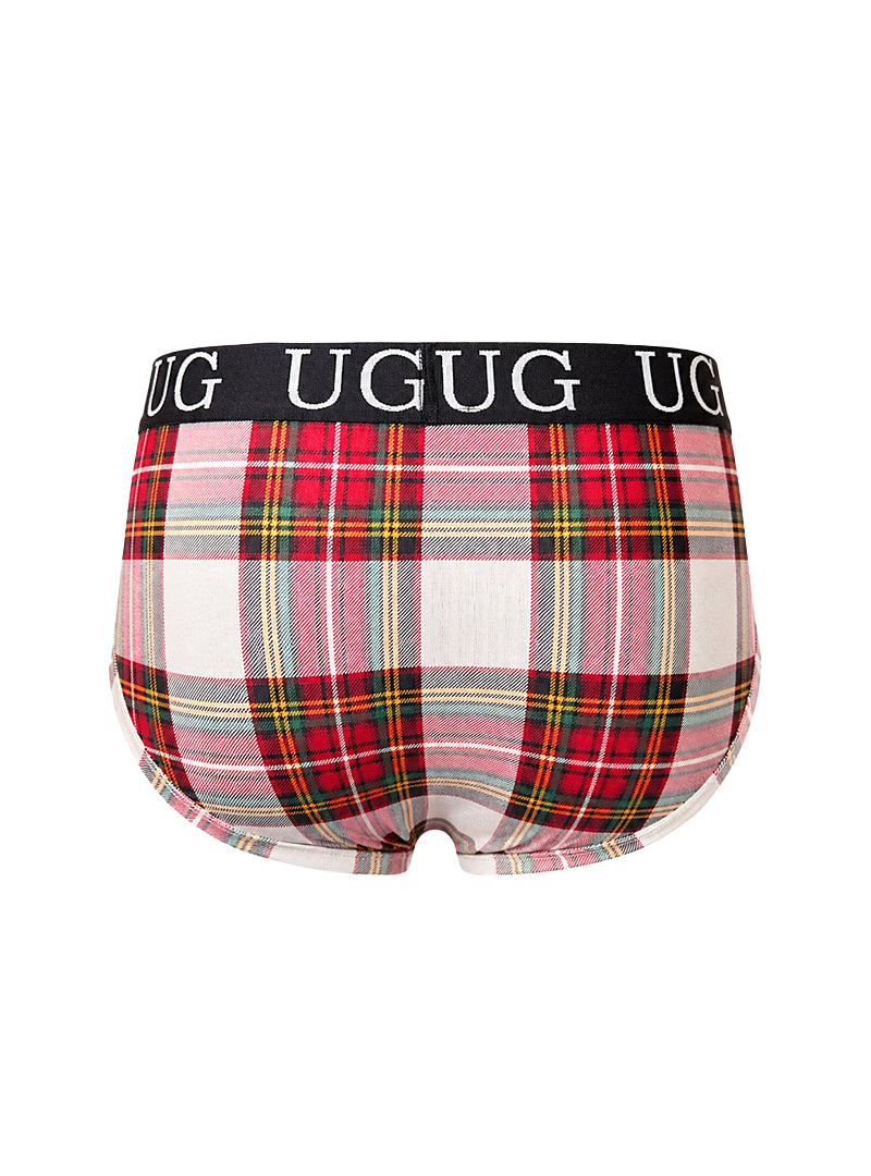 Cozy Country Style Plaids Fit Brief