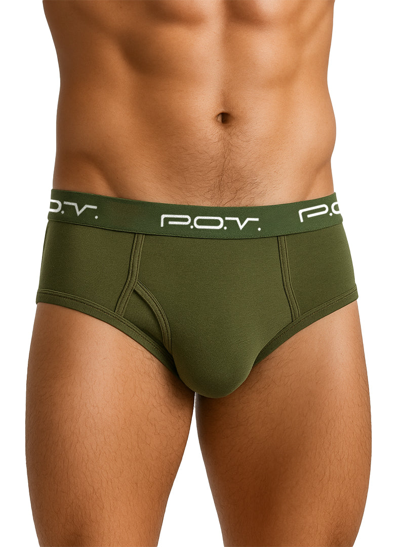 POV Flyfront Cotton Brief