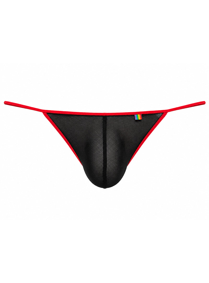 Black Pride Mesh Gossamer G-String
