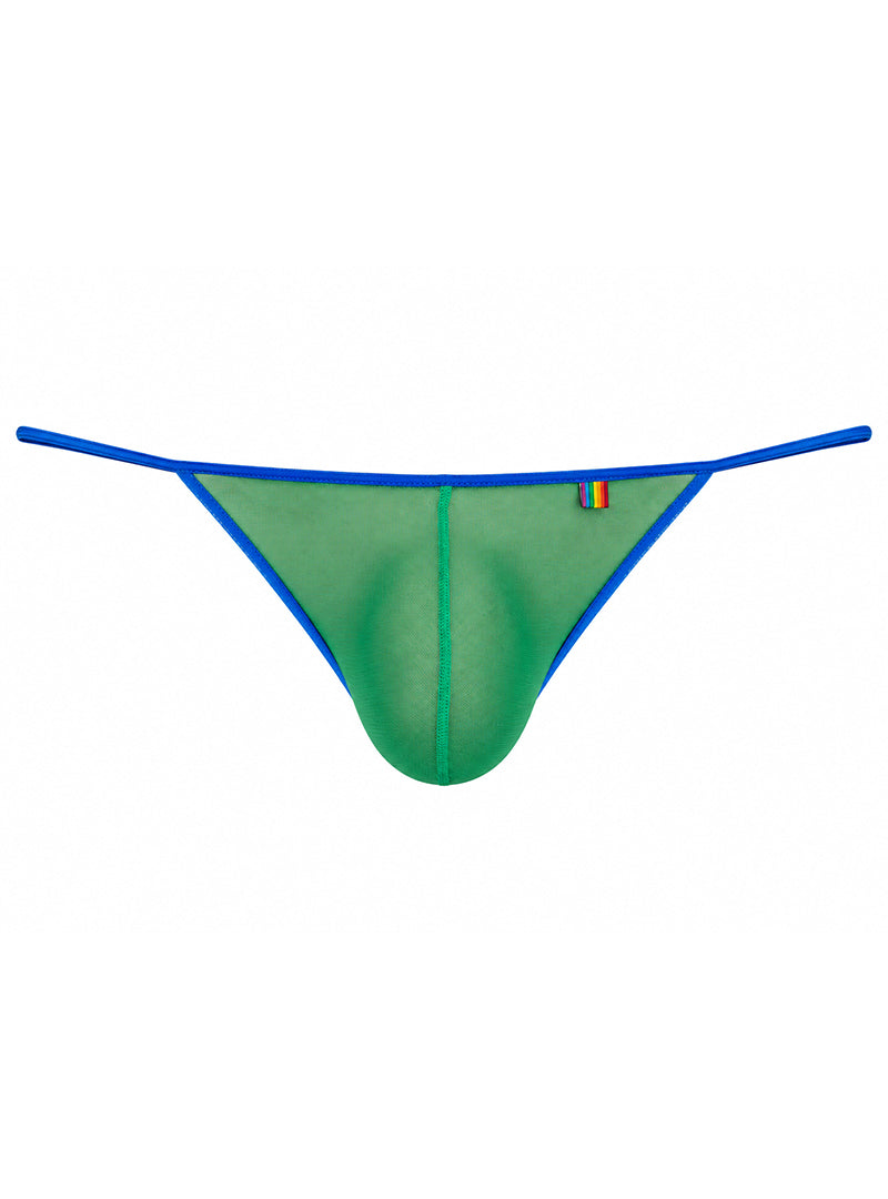 Green Pride Mesh Gossamer G-String