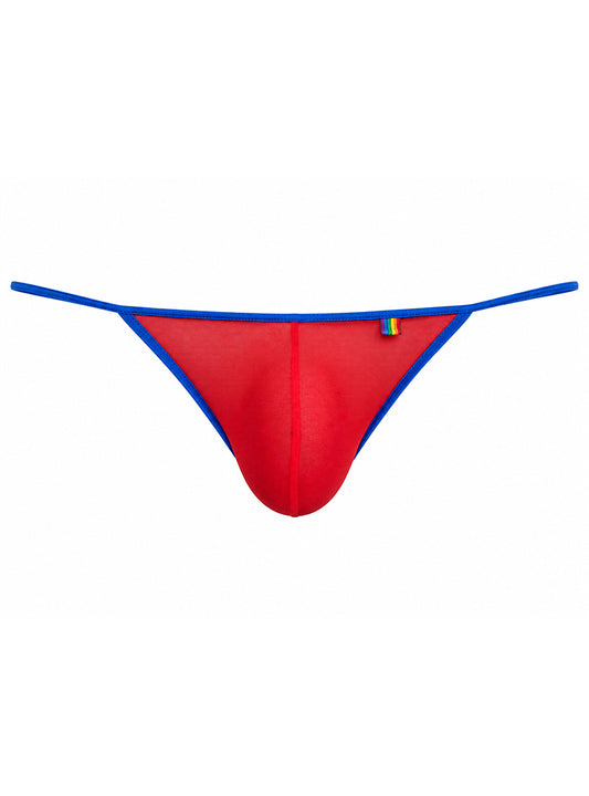 Red Pride Mesh Gossamer G-String