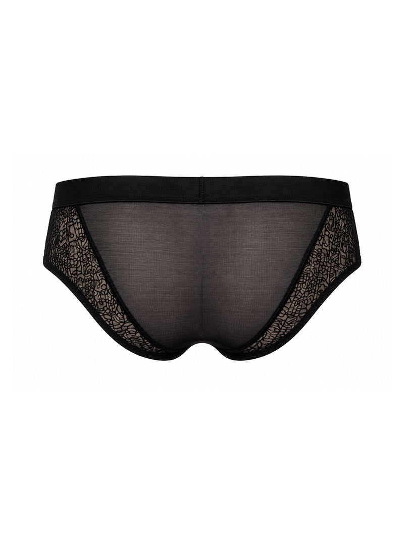 Black Pride Venice Lace Brief Back