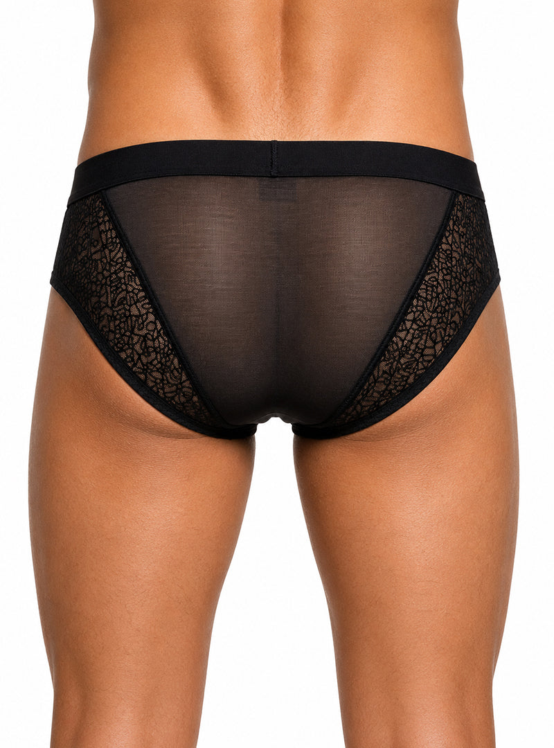 Black Pride Venice Lace Brief Back