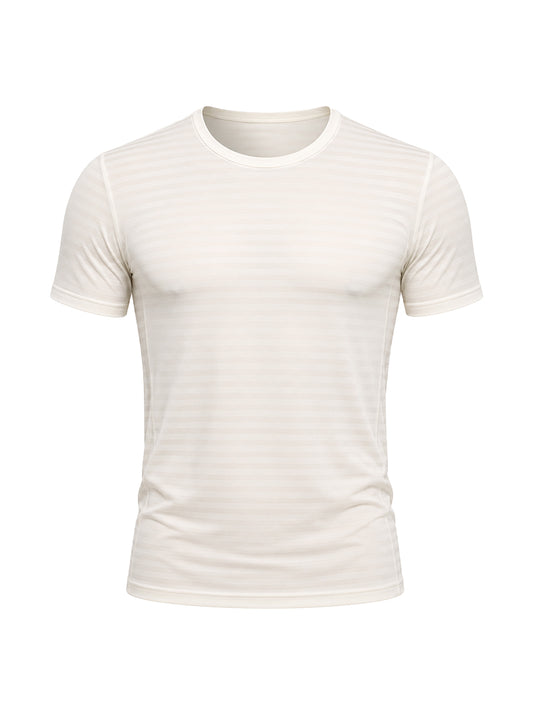 White Seamless Active Nylon T-Shirt
