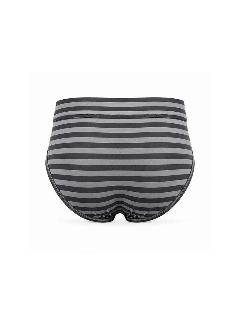 grey striped Stretch Comfort Brief back