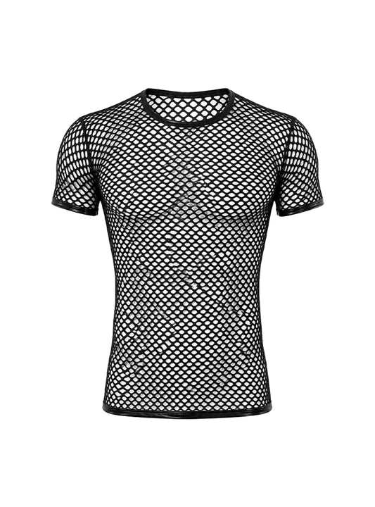 Black Tartarus Fishnet T-Shirt Front