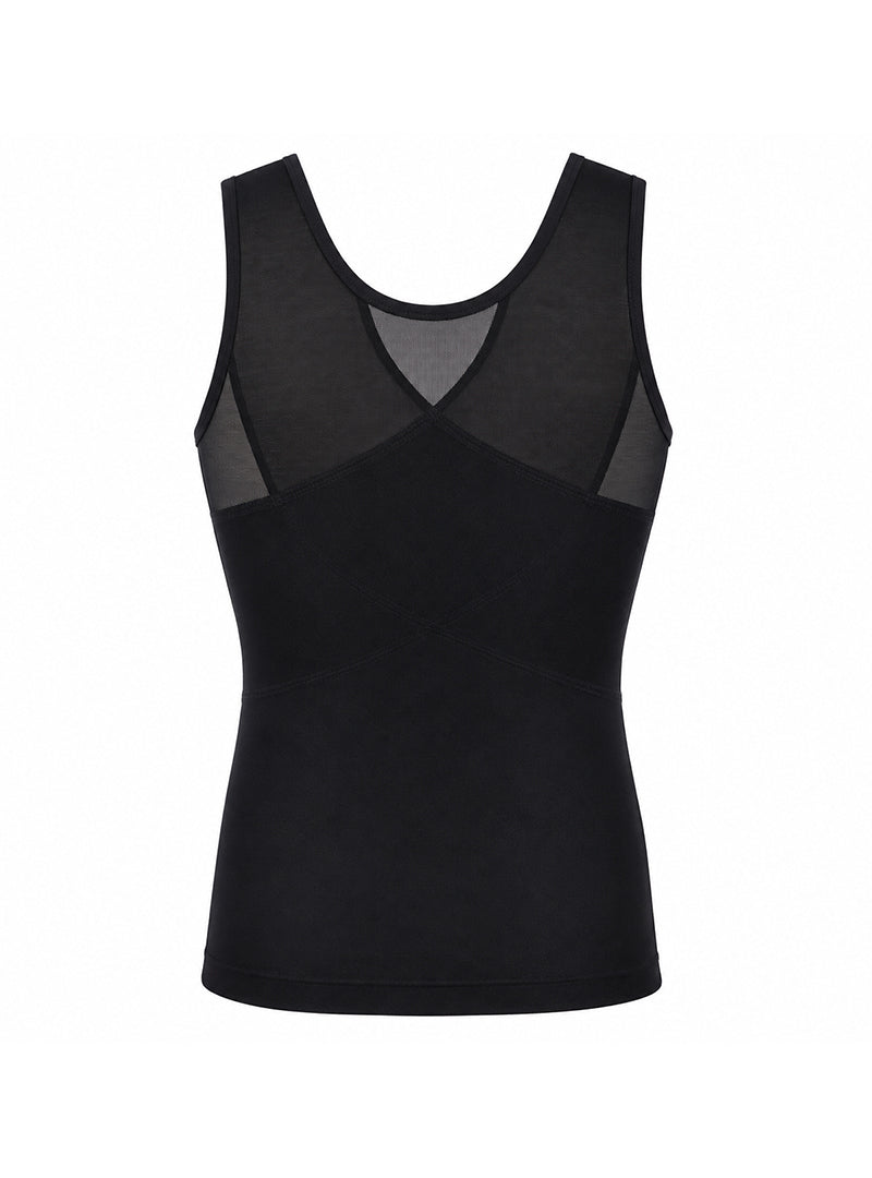 Black Tartarus Shape Enhancer Tank Top Back