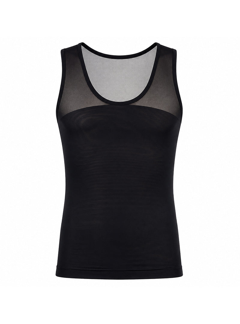 Black Tartarus Shape Enhancer Tank Top Front