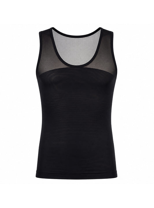 Black Tartarus Shape Enhancer Tank Top Front