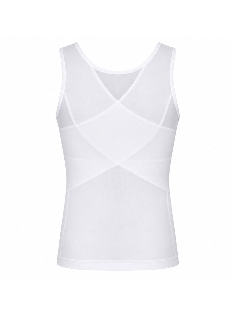 White Tartarus Shape Enhancer Tank Top Back