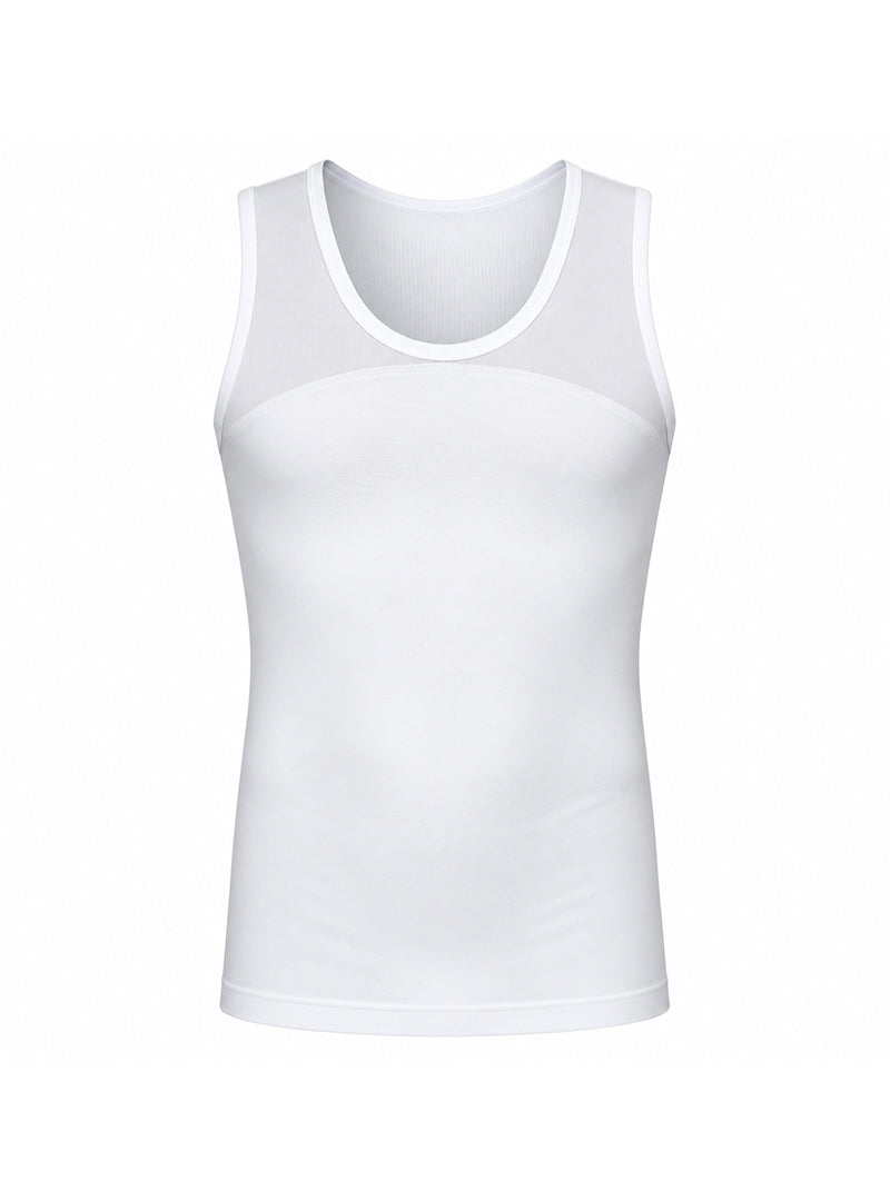 White Tartarus Shape Enhancer Tank Top Front