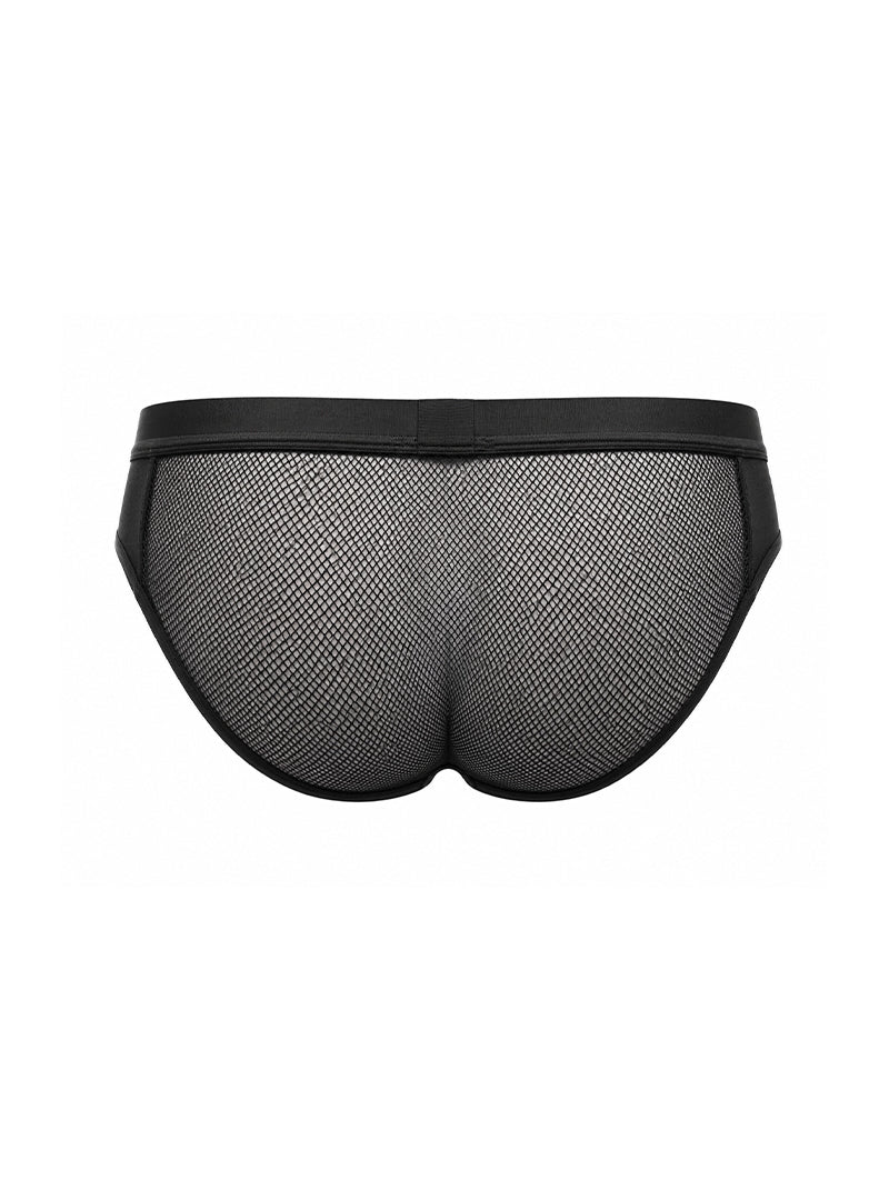 Black Tartarus Sheer Mesh Brief Back
