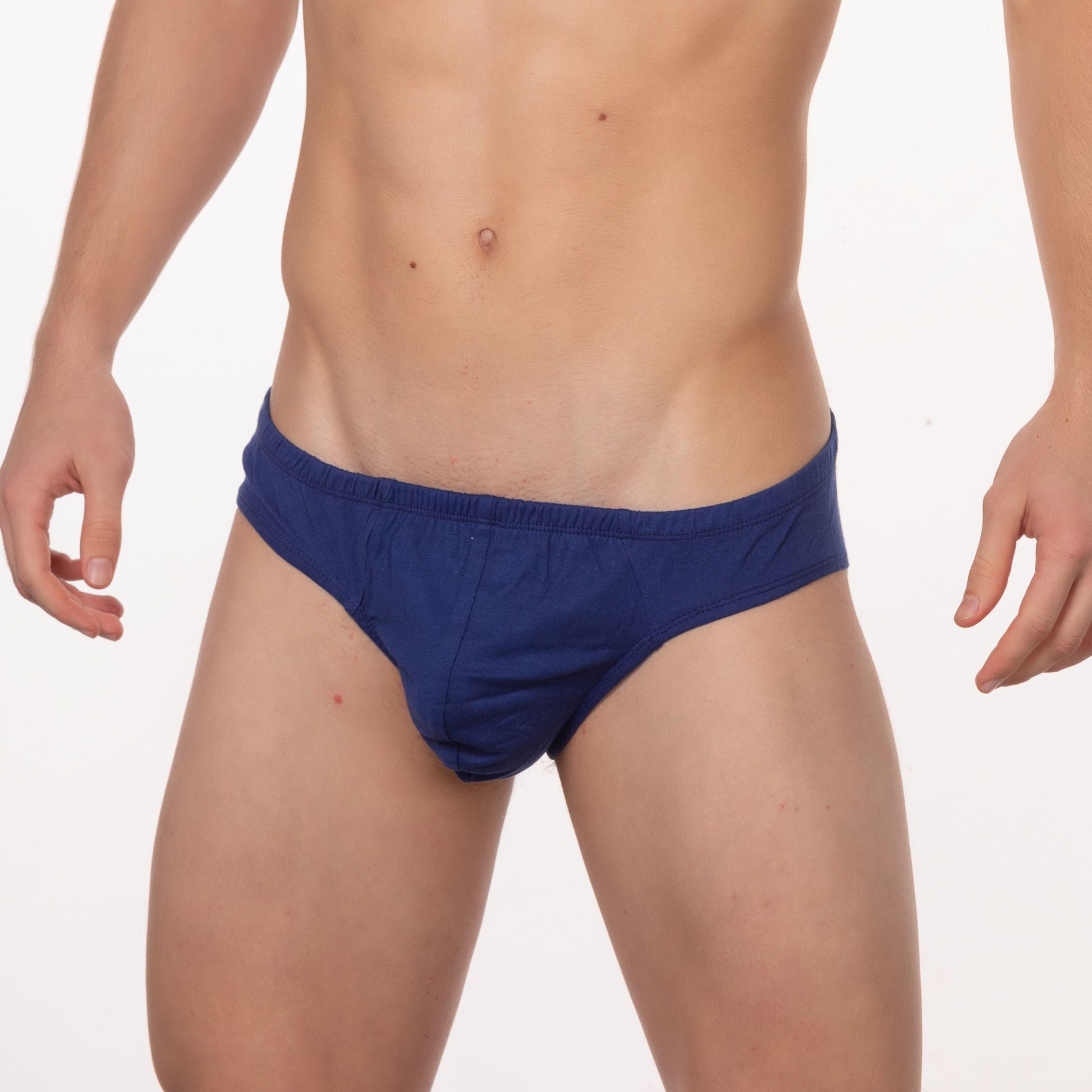 Contour French Brief in Navy - Front View 