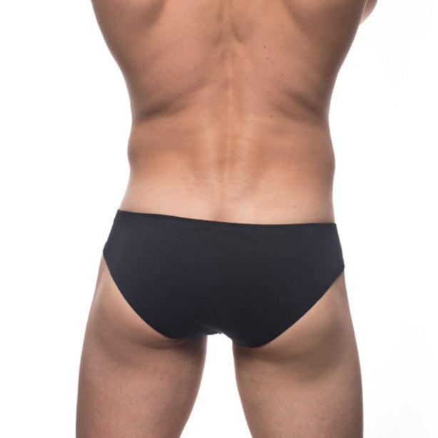 Contour French Brief in Black - Back View 