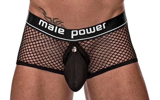 Mini Cock Ring Short - front pouch in place