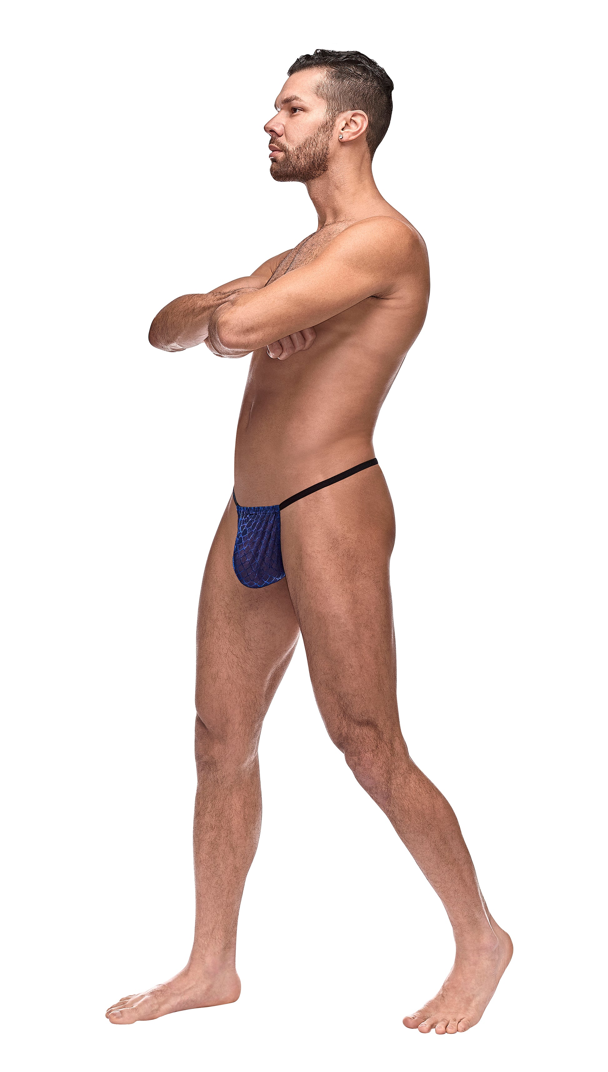 Men Posing Thongs T-back Underwear Sheer Mesh Strap Micro Bikini