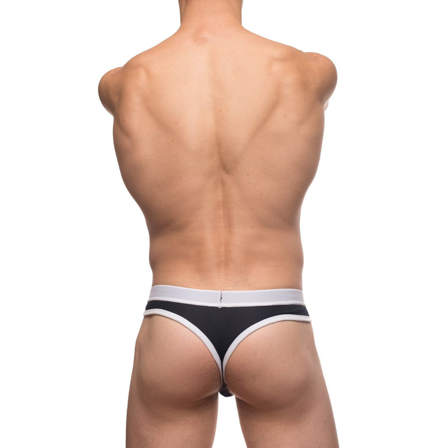 Body Tech Thong Underwear in Black - Back