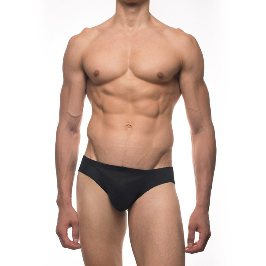 Contour French Brief in Black - Front View 