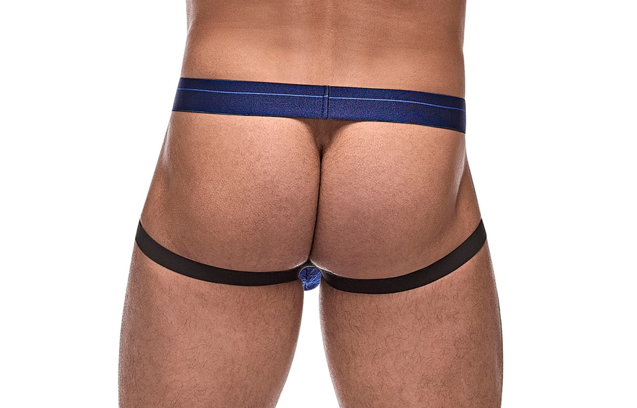 Sex appeal is glimmering from this Diamond Mesh Ring Jock. Plush elastic straps attached to O-rings accentuate the front pouch while exposing your rear. From working out to play, this cool jock has you covered.
