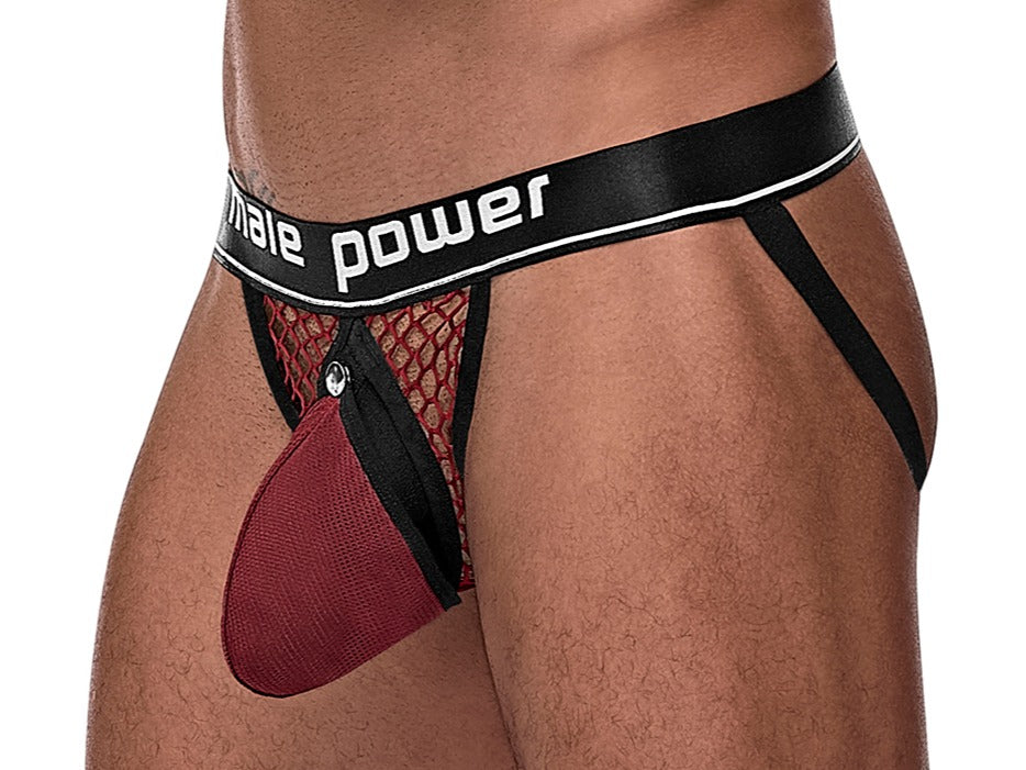 Get ready and rearing to go in the Male Power's Cock Ring Jock. Breathable athletic mesh holds you in place while also giving the option to remove the pouch when duty calls. The plush elastic cock ring will make sure you’re putting your best self forward.
