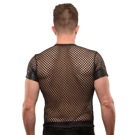 Undergear V-Neck Fishnet T-Shirt