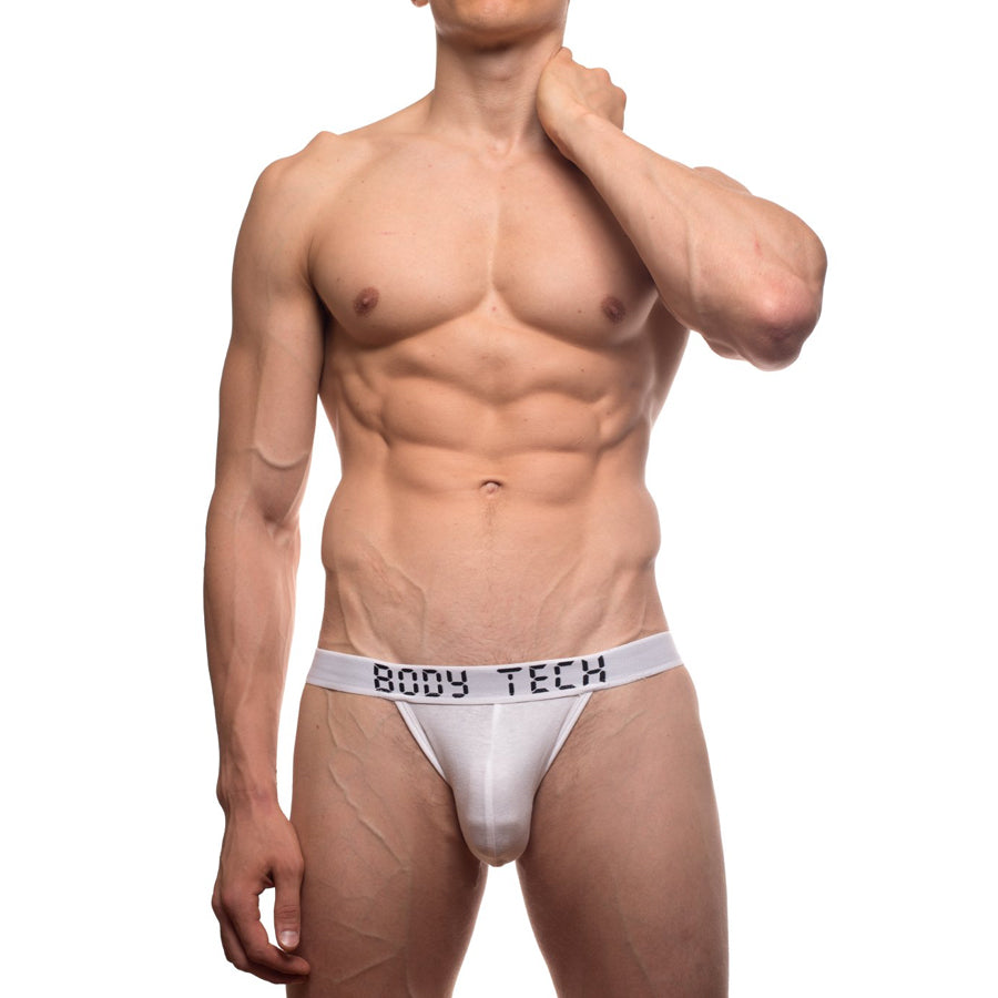 Body Tech Jockstrap in white - front view 
