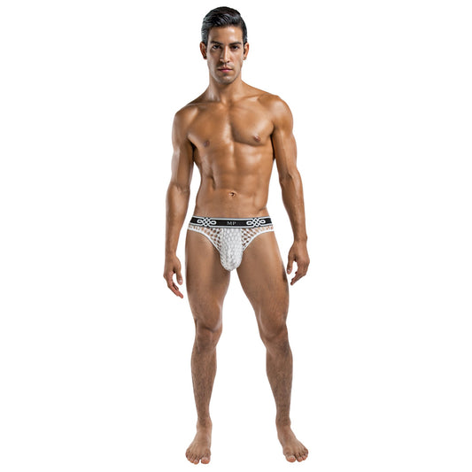 Peep Show Low Rise Thong - white front
